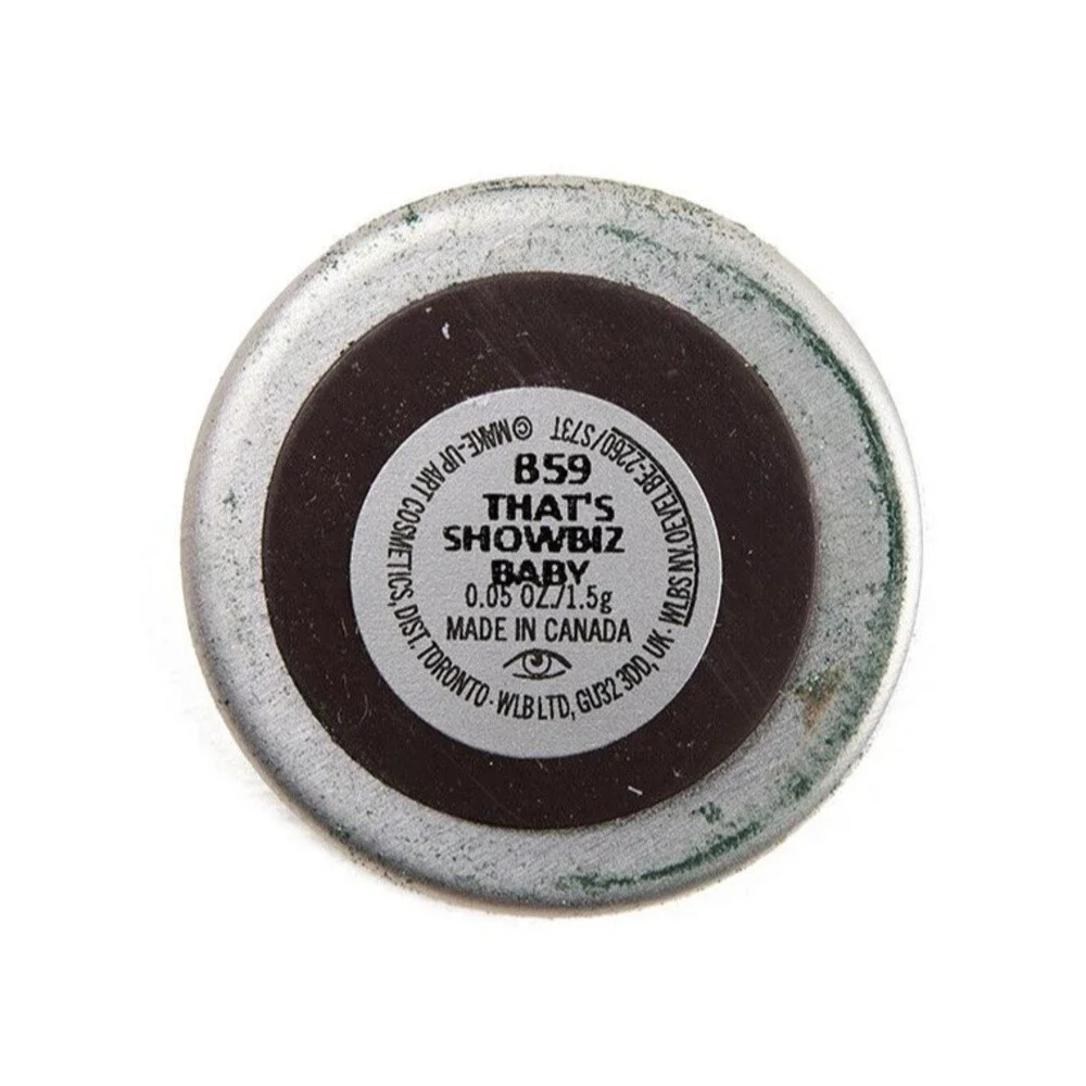 MAC THAT'S SHOWBIZ BABY Eye Shadow ~ Green Black Frost ~ Pro Palette Pan Refill